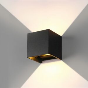 Applique LED Cube Up–Down IP65 – Moderne & Étanche (AL-062 WW)
