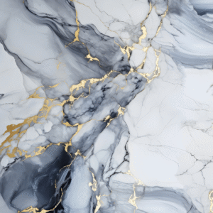 Panneaux en PVC – Blue Calacatta Gold