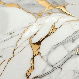 Panneaux en PVC Calacatta Oro Lux – marbre blanc et or