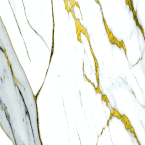 Panneaux en PVC Golden Tempest – marbre noir et or