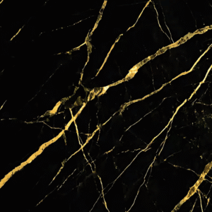 Panneaux en PVC Midnight Gold – finition marbre noir et or