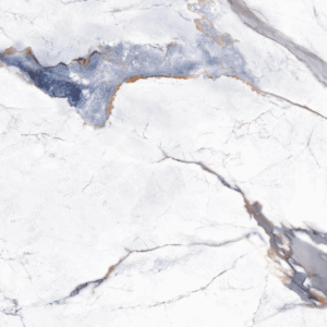 Panneaux en PVC Royal Wave – marbre ondulé bleu-gris et or