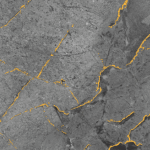 Panneaux en PVC Stormy Grey Gold - marbre gris et or