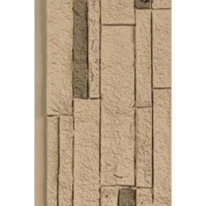 Panneau Mural 3D PU TD-01 Pierre Beige & Gris