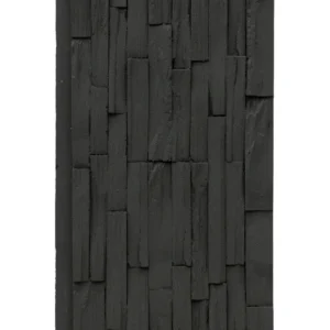 Panneau Mural 3D PU TD-06 Noir Mat Pierre