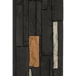 Panneau Mural 3D PU TD-12 Noir Pierre