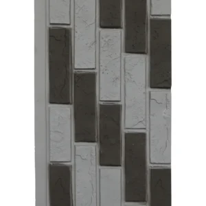 Panneau Mural 3D PU TD-16 Gris Foncé & Gris Clair Mix