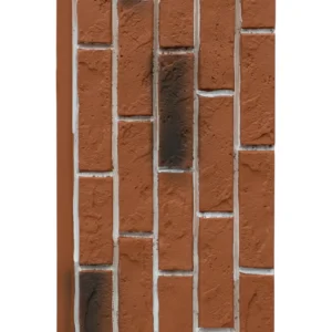 Panneau Mural 3D PU TD-17 Brique Brûlée & Ombre Noire