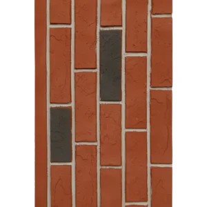 Panneau Mural 3D PU TD-18 Brique Orange & Anthracite Mix