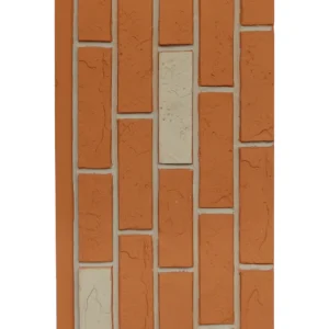 Panneau Mural 3D PU TD-19 Brique Orange & Ivoire Mix