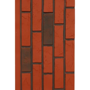 Panneau Mural 3D PU TD-20 Brique Orange Foncée & Anthracite Fumé