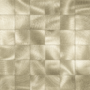 Plaquettes de Parement en Mosaïque Brushed Gold Cubes