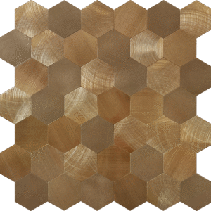 Plaquettes de Parement en Mosaïque Brons Hexagonal