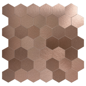 Plaquettes de Parement en Mosaïque Rose Hexagonal